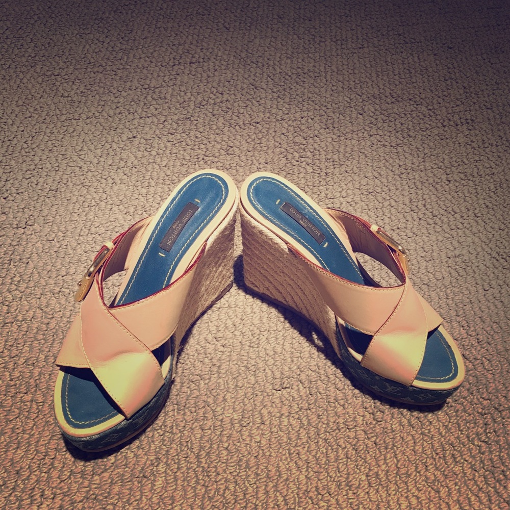 Louis Vuitton Monogram Wedges